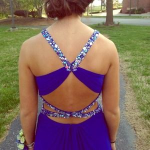 Size 0 Blue prom dress