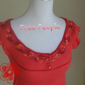 Free People Short Sleeve Henley!