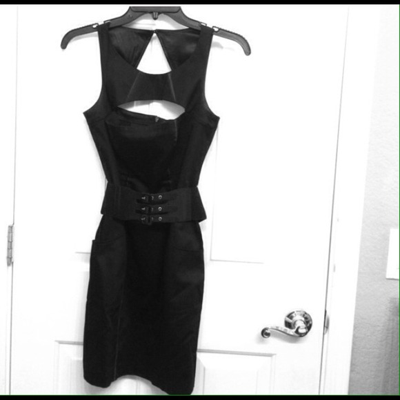 2b bebe small black dress with belt