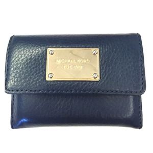 Michael Kors navy small wallet with keychain