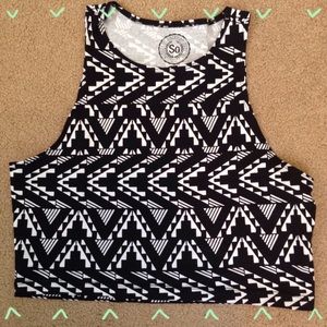 NWT Aztec Print Tank Crop Top