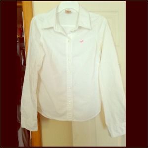 White Button down Hollister