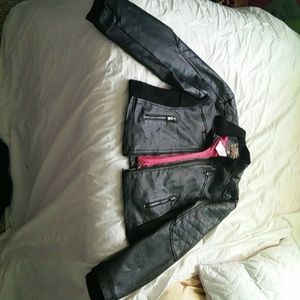 Black leather jacket