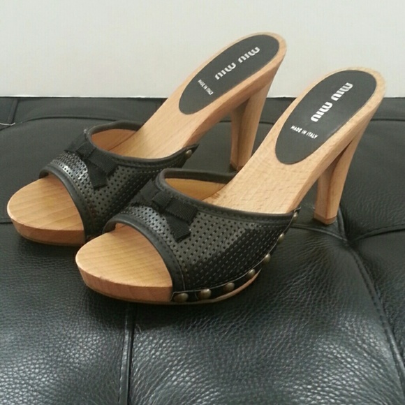 Miu Miu Wood High Heel - Picture 1 of 5