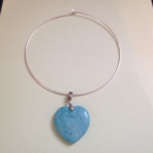 Turquoise heart pendant & necklace