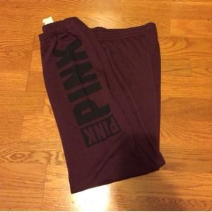 VS PINK Maroon Sweatpants