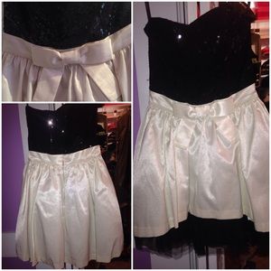 Sequenced White/Black Homecoming Dress