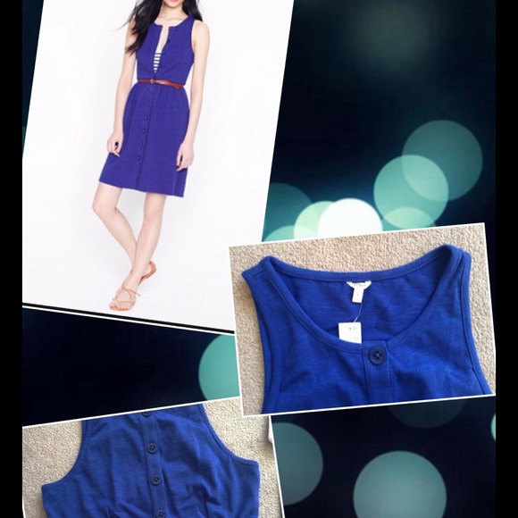 J crew blue button down dress --NWT