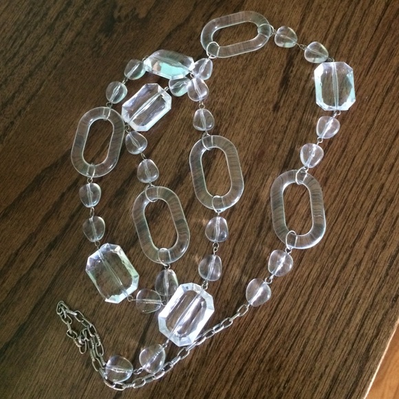 Clear plastic necklace