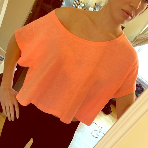PINK Victoria's Secret orange crop top. Size XS