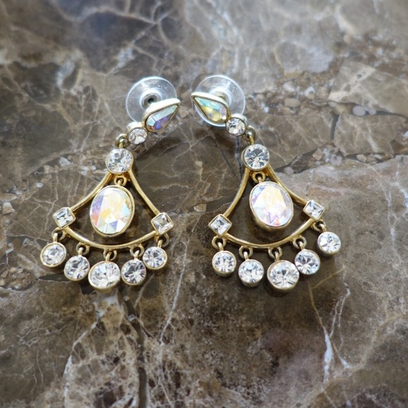 Gold gemstone earrings