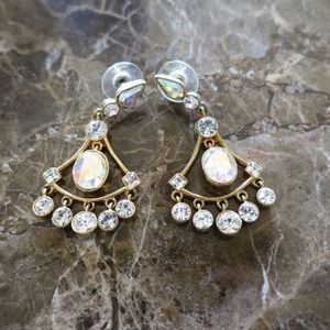 Gold gemstone earrings