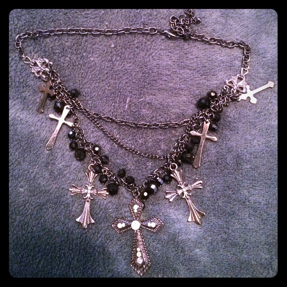 Beautiful goth n roll necklace 💜