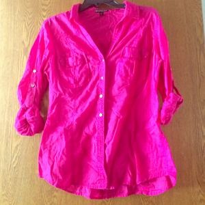 Express Pink Button up shirt