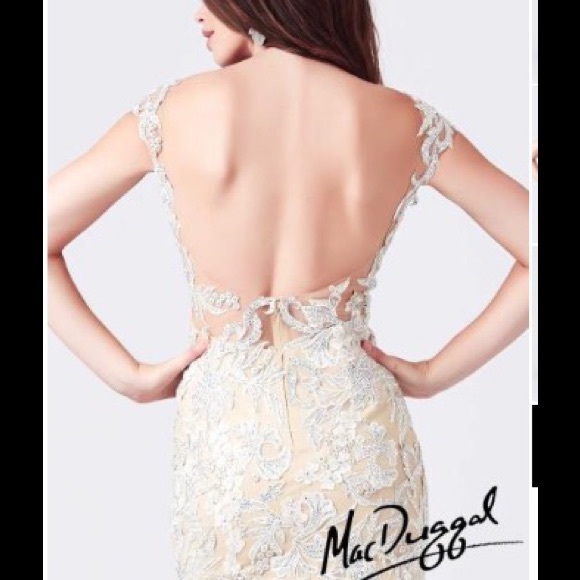 Mac Duggal Nude Sequin Prom Dress - Picture 4 of 4