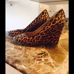 Banana Republic Maisie Mole Hair Leopard Wedge