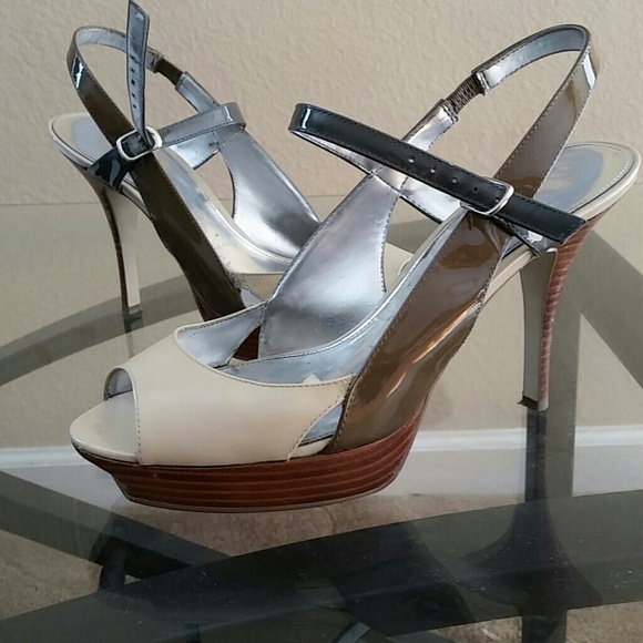 Marc Fisher Color Block Sling Back Heels!