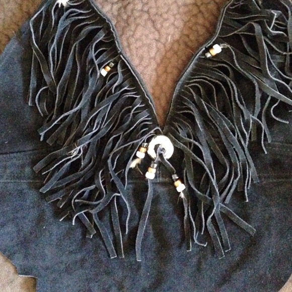 Native American pure leather halter top - Picture 2 of 4