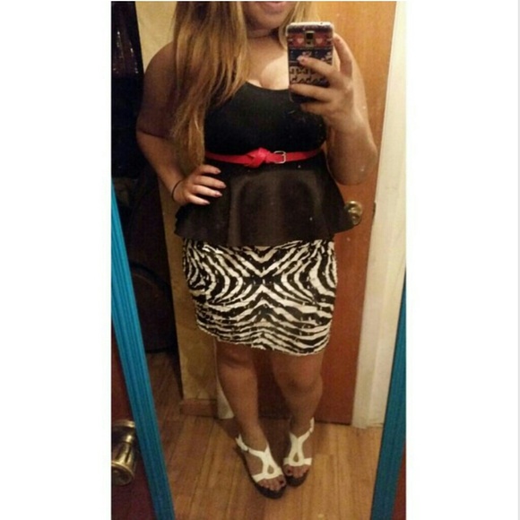 Zebra Print Skirt