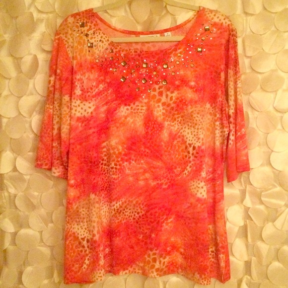 SOLD. Susan Graver Jeweled Top