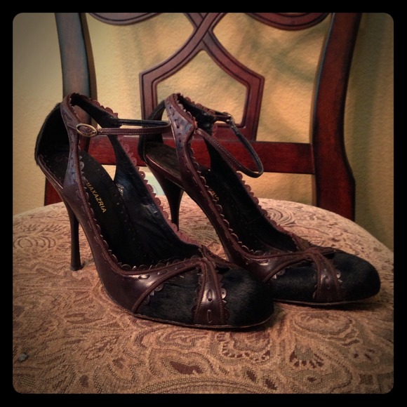 BCBG MaxAzria Sexy Cutout Pony hair heels