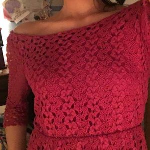 Adorable peplum & lace shirt!