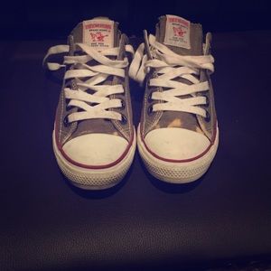 Olive green True Religion Converse