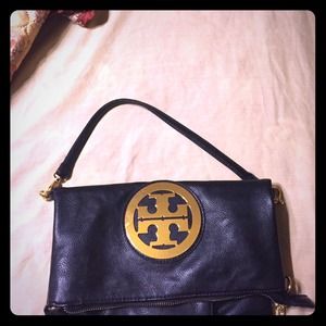 Black Tory Burch clutch purse