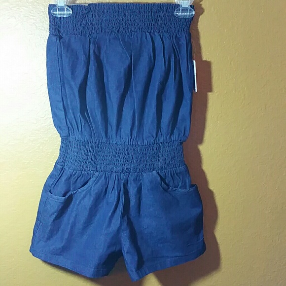 Blue Denim Romper
