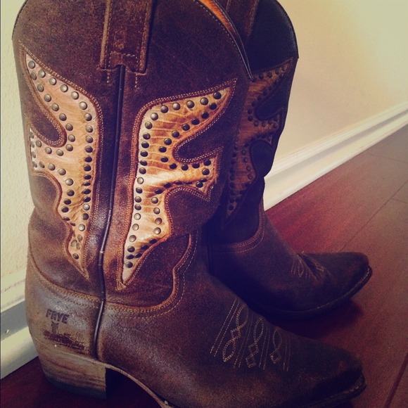👣sold 👣 Frye Python snakeskin cowboy leather