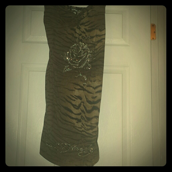 Pre-Loved ED HARDY strapless dress