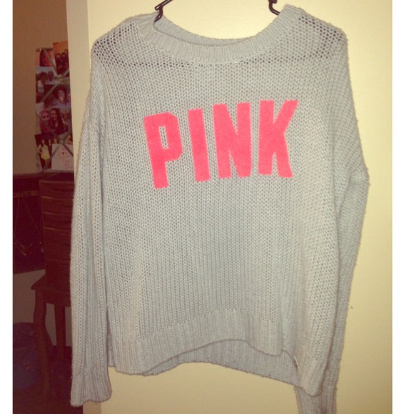 Limited edition Victoria's Secret Pink & grey knit