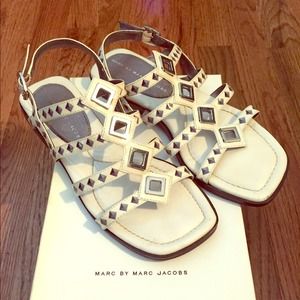 Marc by Marc Jacobs White Gladiator Sandals