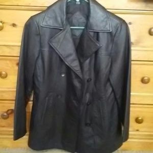 Leather coat