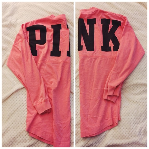 PINK long sleeved varsity.