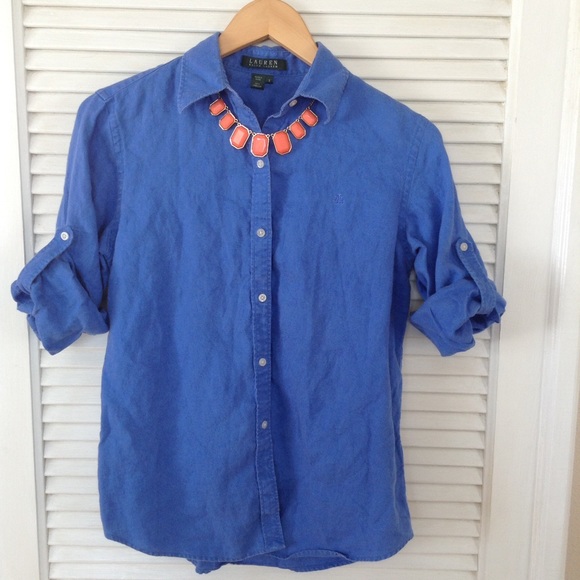 Ralph Lauren Linen Button Down Shirt