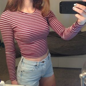 Striped Hollister Crop Top