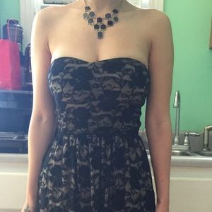 Black Sheer Tube Top Dress