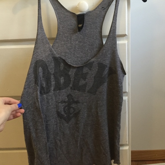 Obey grey tank