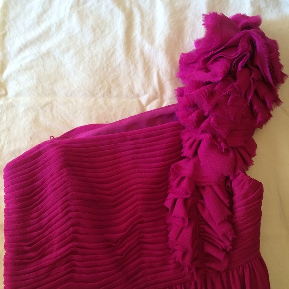 Robert Rodriguez Magenta Silk Cocktail Dress