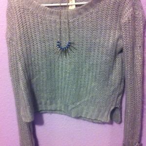 Grey knit sweater