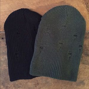 Distressed beanies