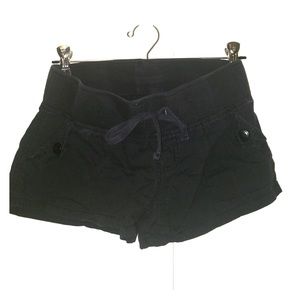 Black cotton shorts