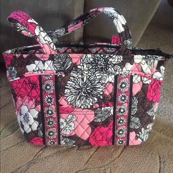 Vera Bradley "Little Mandy" handbag in mocha rouge