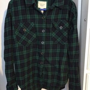 Forever 21 green plaid flannel