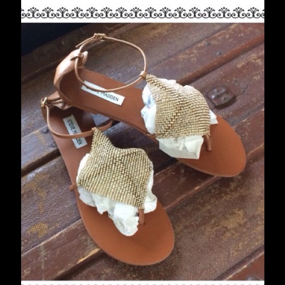 64% off Steve Madden Shoes - ..Steve Madden jeweled flat sandals from Allegra's closet on Poshmark