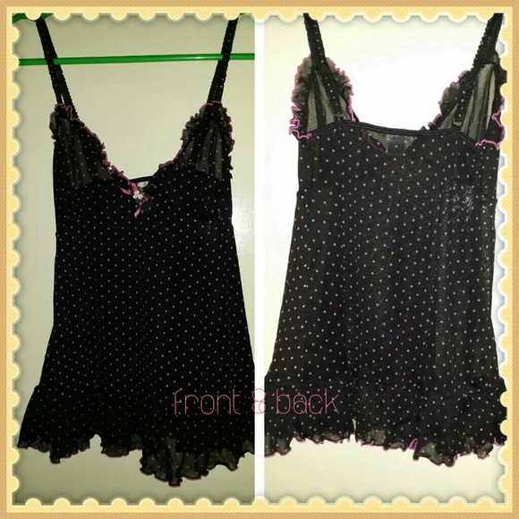 Polka Dot Mesh Camisole