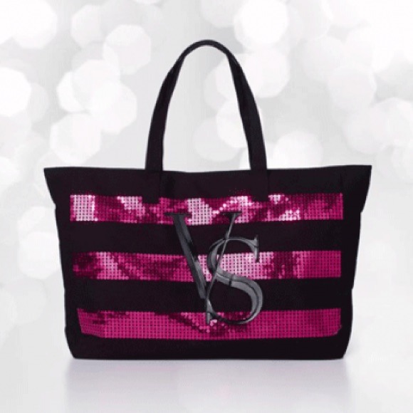 RESERVED VS pink black tote 💖NWT