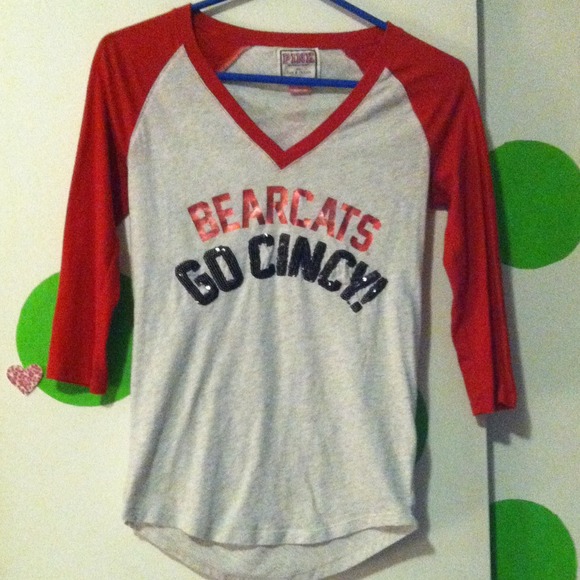 VS Pink Cincinnati Bearcats Baseball Tee