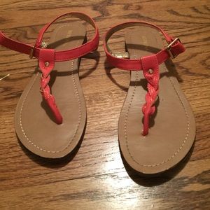 coral merona never before worn sandals